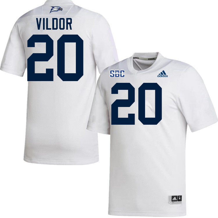 #20 Kindle Vildor Georgia Southern Eagles Jerseys|Apparels Football Stitched-White